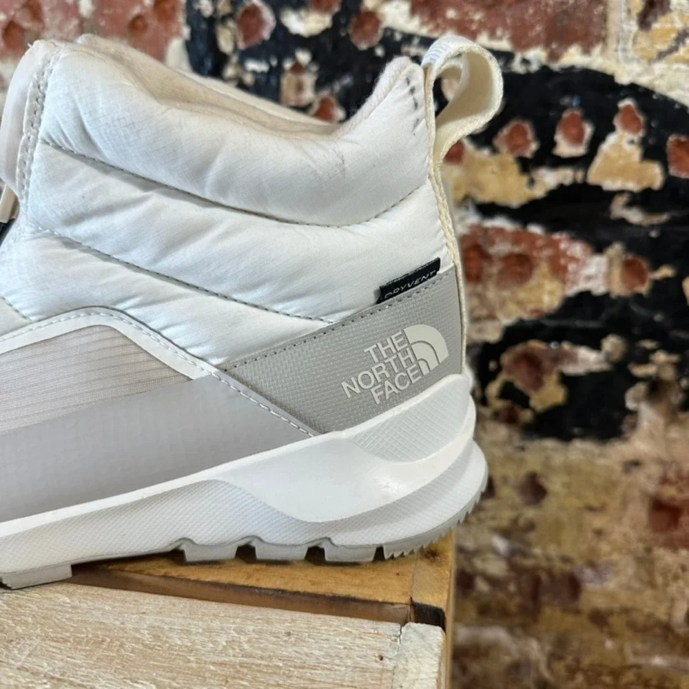The North Face Thermoball Progressive Zip II Boots White Grey NF0A5LWF Womens 8